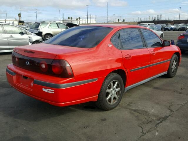 2G1WF55E4Y9281532 - 2000 CHEVROLET IMPALA RED photo 4