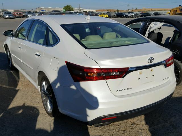 4T1BK1EB2GU229765 - 2016 TOYOTA AVALON XLE WHITE photo 3