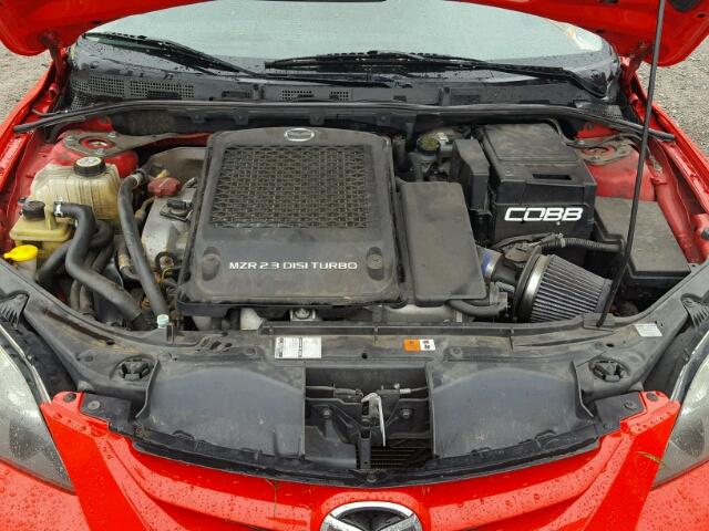 JM1BK34L381177043 - 2008 MAZDA SPEED 3 Қызыл фото 7