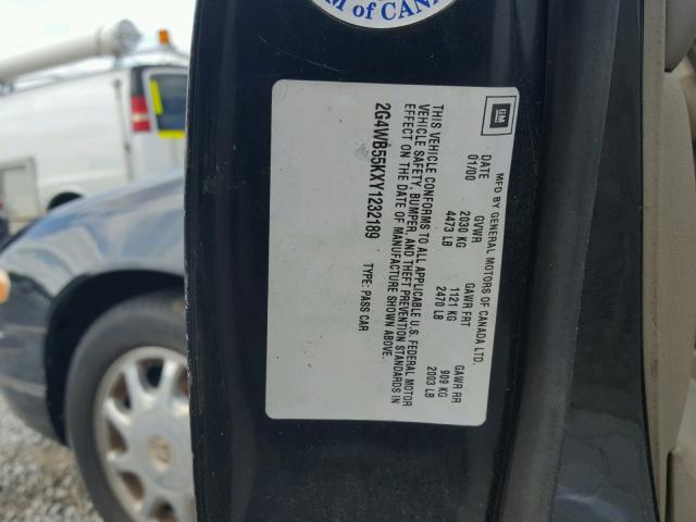 2G4WB55KXY1232189 - 2000 BUICK REGAL LS BLACK photo 10