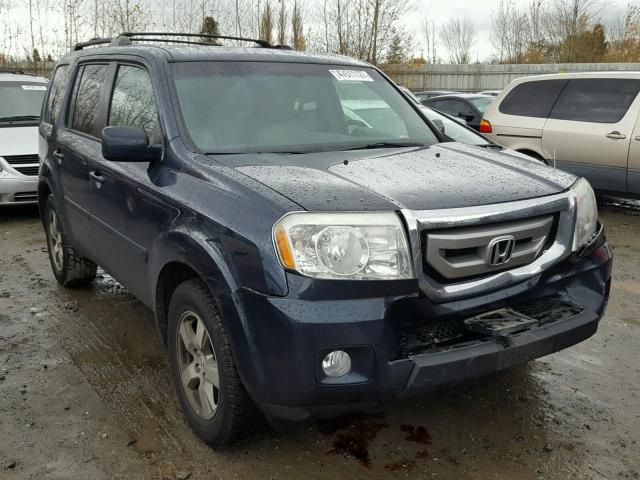 5FNYF4H53AB022294 - 2010 HONDA PILOT EXL BLUE photo 1