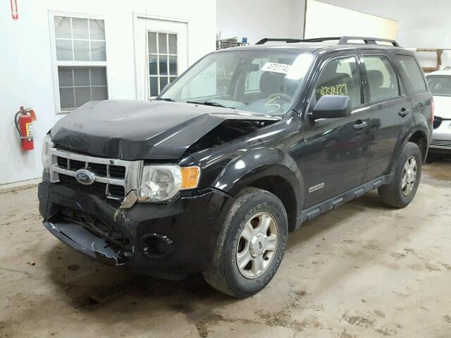 1FMCU02ZX8KA34858 - 2008 FORD ESCAPE XLS BLACK photo 2