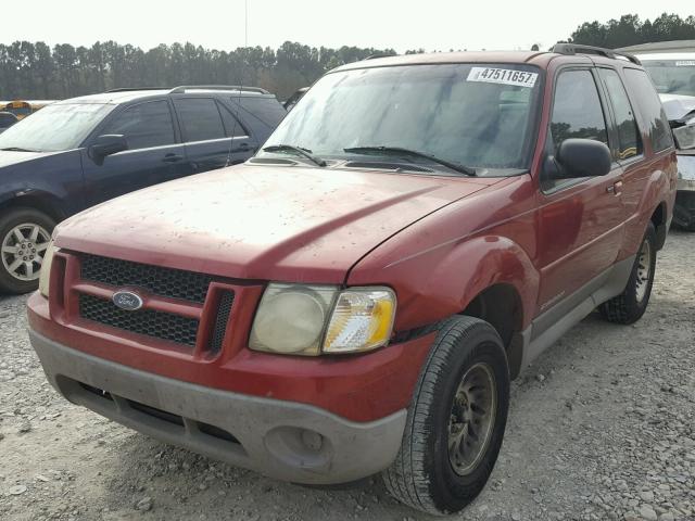 1FMYU60E41UB85925 - 2001 FORD EXPLORER S RED photo 2