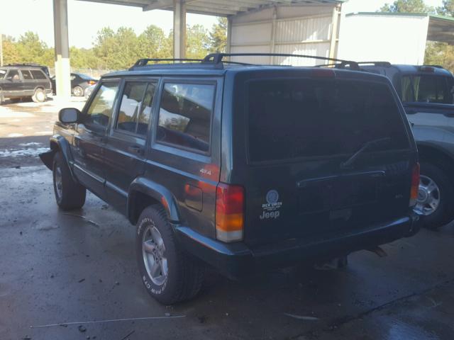 1J4FF68S6XL605192 - 1999 JEEP CHEROKEE S GREEN photo 3