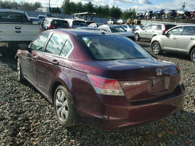 1HGCP26888A036396 - 2008 HONDA ACCORD EXL RED photo 3