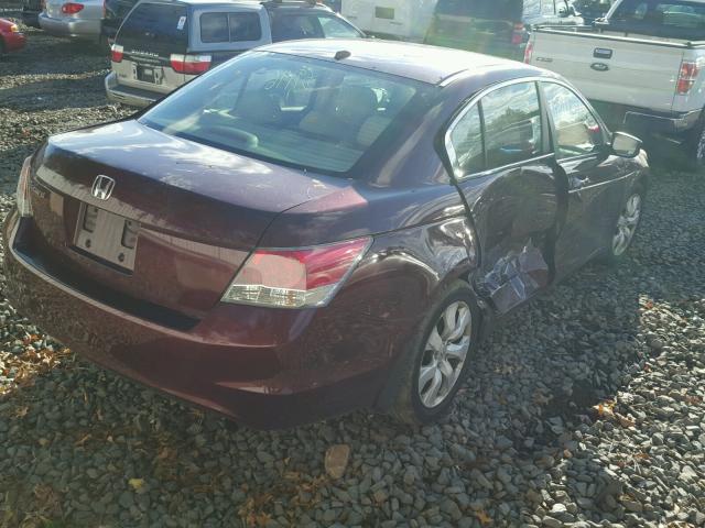 1HGCP26888A036396 - 2008 HONDA ACCORD EXL RED photo 4