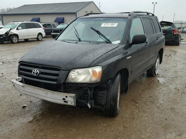 JTEEP21A240036682 - 2004 TOYOTA HIGHLANDER BLACK photo 2