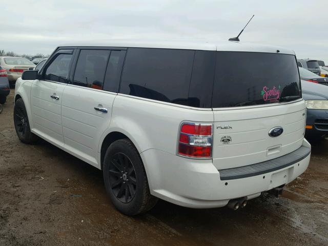 2FMHK6CC2ABA85490 - 2010 FORD FLEX SEL WHITE photo 3