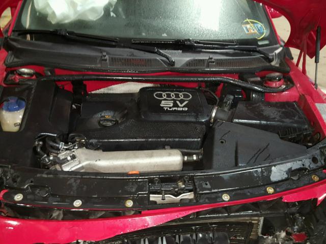 TRUTC28N651003640 - 2005 AUDI TT RED photo 7