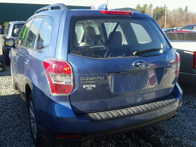 JF2SJABC8GH400680 - 2016 SUBARU FORESTER 2 BLUE photo 3