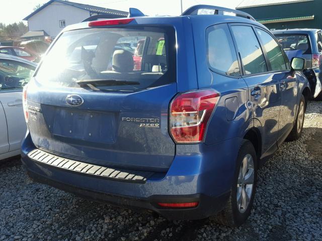 JF2SJABC8GH400680 - 2016 SUBARU FORESTER 2 BLUE photo 4
