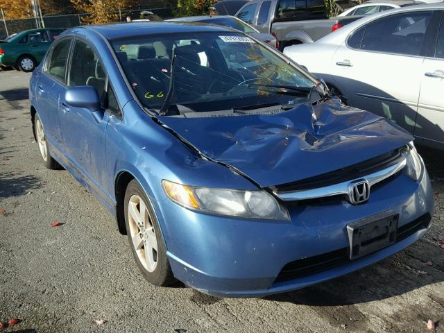 1HGFA16878L084906 - 2008 HONDA CIVIC EX BLUE photo 1