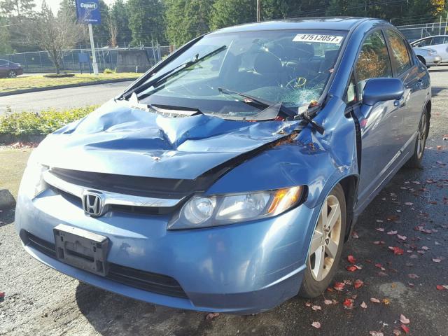 1HGFA16878L084906 - 2008 HONDA CIVIC EX Mavi foto 2