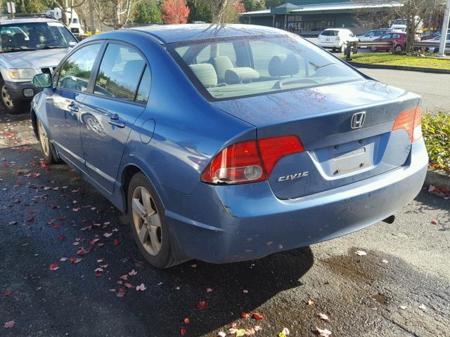 1HGFA16878L084906 - 2008 HONDA CIVIC EX Mavi foto 3