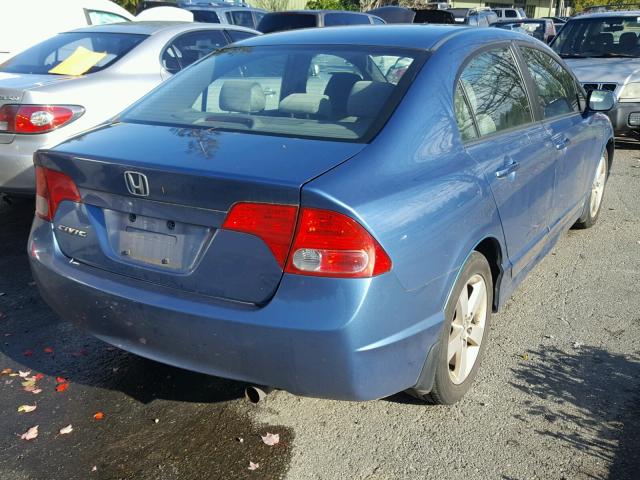 1HGFA16878L084906 - 2008 HONDA CIVIC EX BLUE photo 4