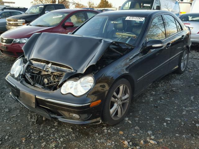 WDBRF52H86F775463 - 2006 MERCEDES-BENZ C GENERATI BLACK photo 2