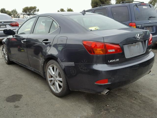 JTHBK262375043413 - 2007 LEXUS IS 250 CHARCOAL photo 3