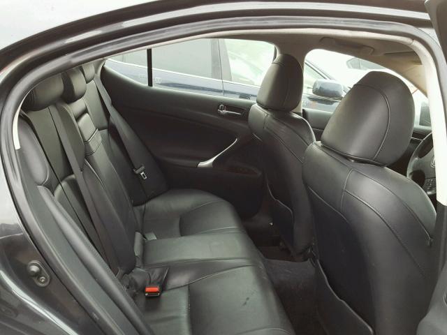 JTHBK262375043413 - 2007 LEXUS IS 250 CHARCOAL photo 6