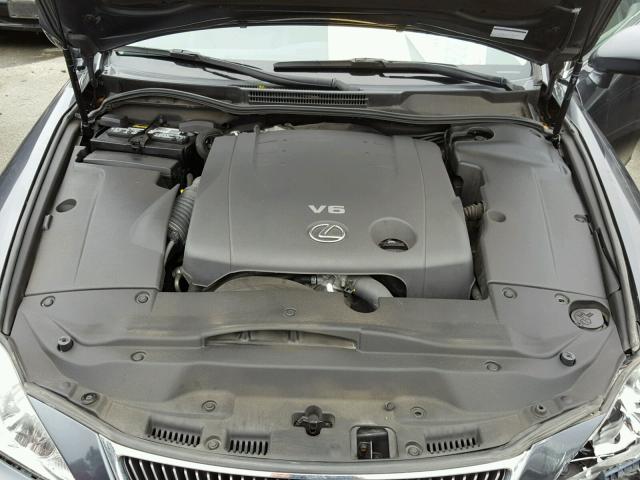 JTHBK262375043413 - 2007 LEXUS IS 250 CHARCOAL photo 7