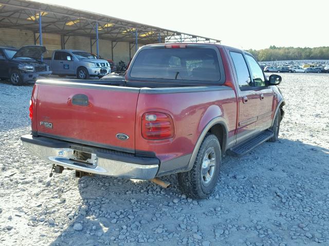 1FTRW07L72KA66204 - 2002 FORD F150 SUPER BURGUNDY photo 4