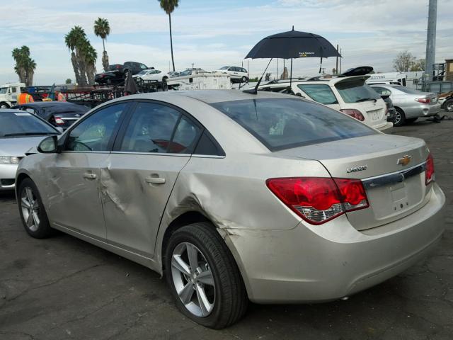 1G1PE5SBXE7133948 - 2014 CHEVROLET CRUZE LT BEIGE photo 3