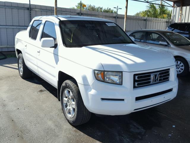 2HJYK16567H538984 - 2007 HONDA RIDGELINE WHITE photo 1