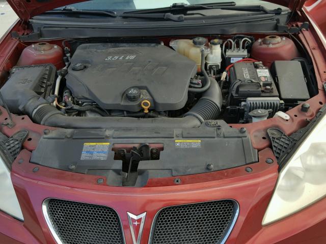 1G2ZH36NX84123494 - 2008 PONTIAC G6 GT MAROON photo 7