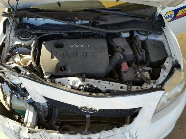 1NXBU4EE8AZ343475 - 2010 TOYOTA COROLLA BA WHITE photo 7