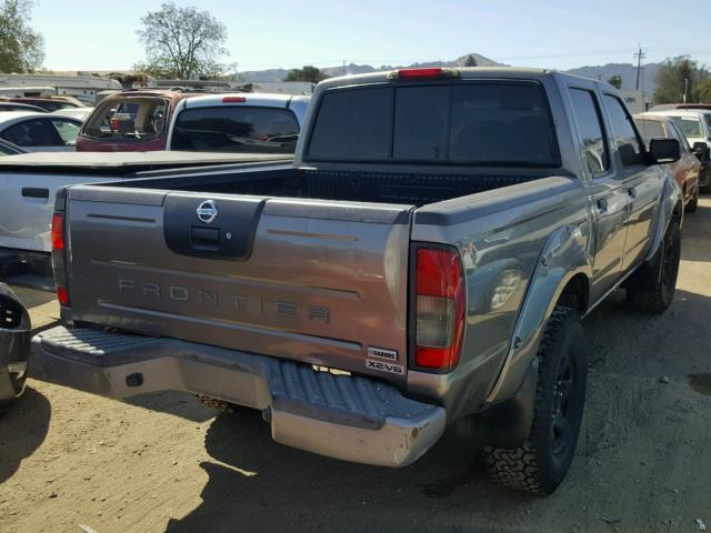 1N6ED27T54C442697 - 2004 NISSAN FRONTIER C GRAY photo 4