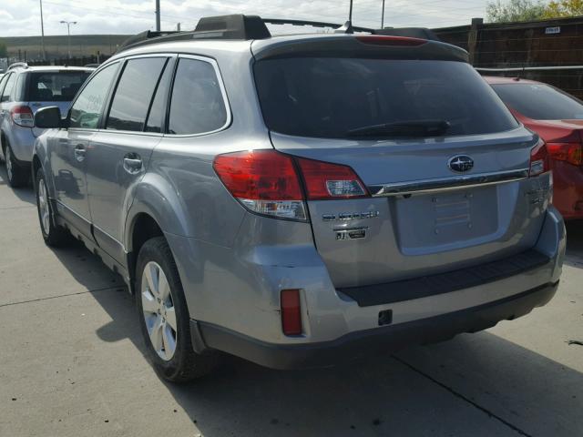 4S4BRDKC4B2366219 - 2011 SUBARU OUTBACK 3. SILVER photo 3