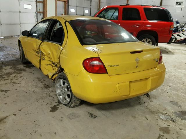 1B3ES56C64D639756 - 2004 DODGE NEON SXT YELLOW photo 3