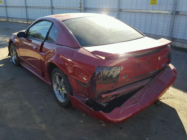 1FAFP42X52F133267 - 2002 FORD MUSTANG GT RED photo 3