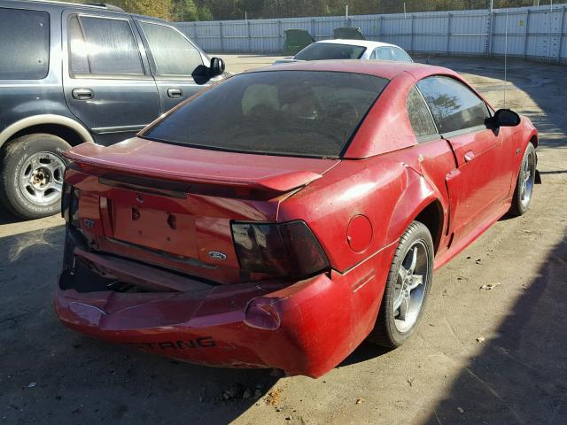 1FAFP42X52F133267 - 2002 FORD MUSTANG GT RED photo 4