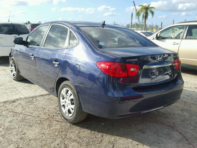 KMHDU4AD9AU016363 - 2010 HYUNDAI ELANTRA BL BLUE photo 3