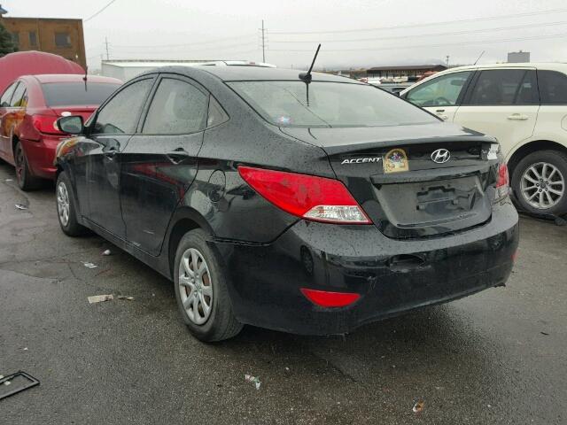 KMHCT4AE3CU043181 - 2012 HYUNDAI ACCENT GLS BLACK photo 3