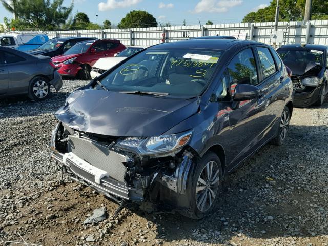 JHMGK5H76HS014099 - 2017 HONDA FIT EX GRAY photo 2