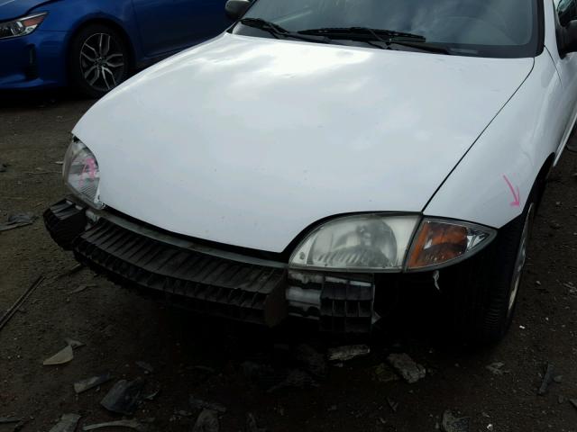 1G1JF5245Y7455311 - 2000 CHEVROLET CAVALIER L WHITE photo 9