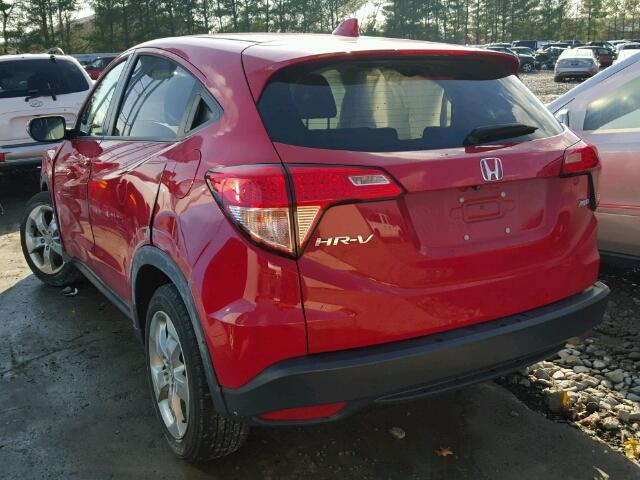 3CZRU6H57GM717530 - 2016 HONDA HR-V EX RED photo 3