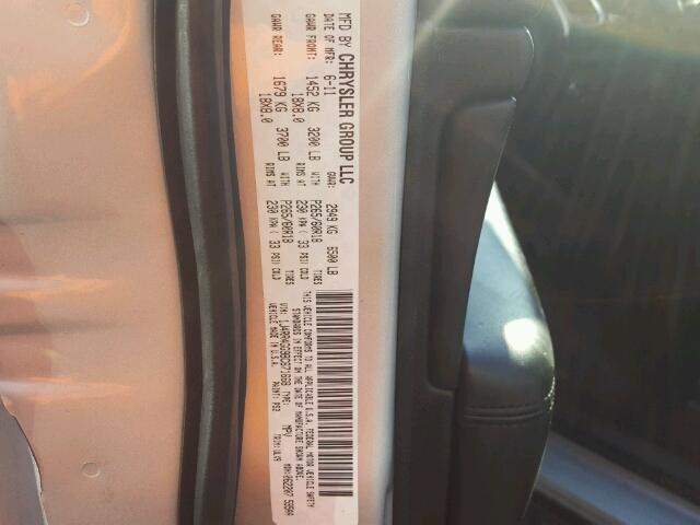 1J4RR4GG9BC671668 - 2011 JEEP GRAND CHER SILVER photo 10