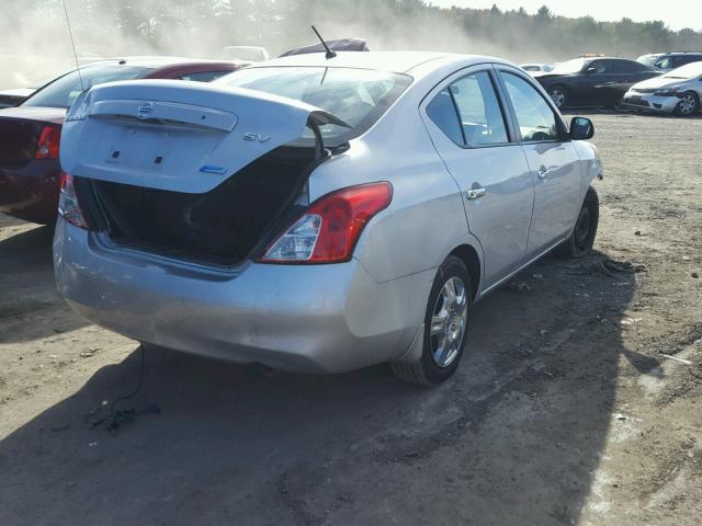 3N1CN7AP9CL847953 - 2012 NISSAN VERSA S SILVER photo 4