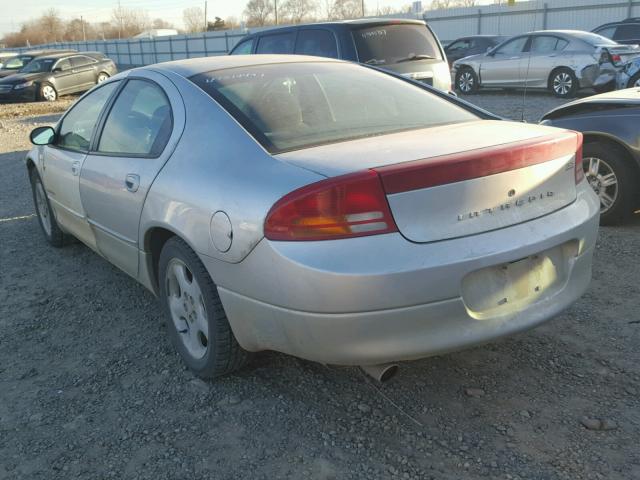 2B3HD76V31H697990 - 2001 DODGE INTREPID R SILVER photo 3