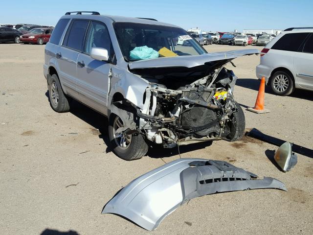 2HKYF18763H582735 - 2003 HONDA PILOT EXL SILVER photo 1