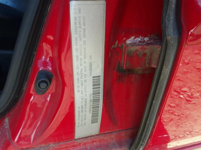 WVWEE83AXTB057759 - 1996 VOLKSWAGEN PASSAT GLX RED photo 10