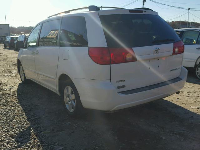 5TDZK23C77S088216 - 2007 TOYOTA SIENNA CE WHITE photo 3