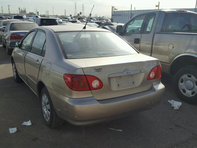 1NXBR38E24Z295905 - 2004 TOYOTA COROLLA CE TAN photo 3