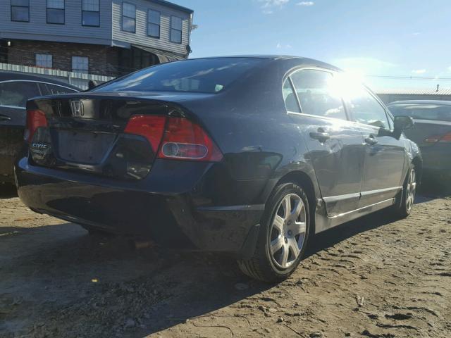 2HGFA16588H335158 - 2008 HONDA CIVIC LX BLACK photo 4