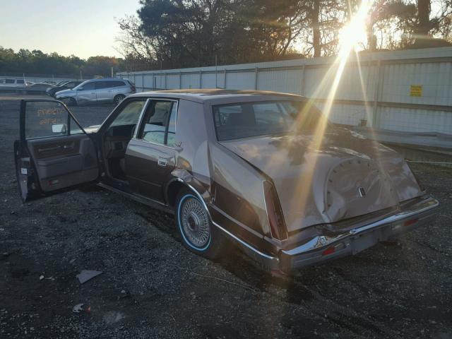 1LNBM98F2HY711234 - 1987 LINCOLN CONTINENTA BROWN photo 3