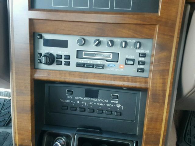 1LNBM98F2HY711234 - 1987 LINCOLN CONTINENTA BROWN photo 9