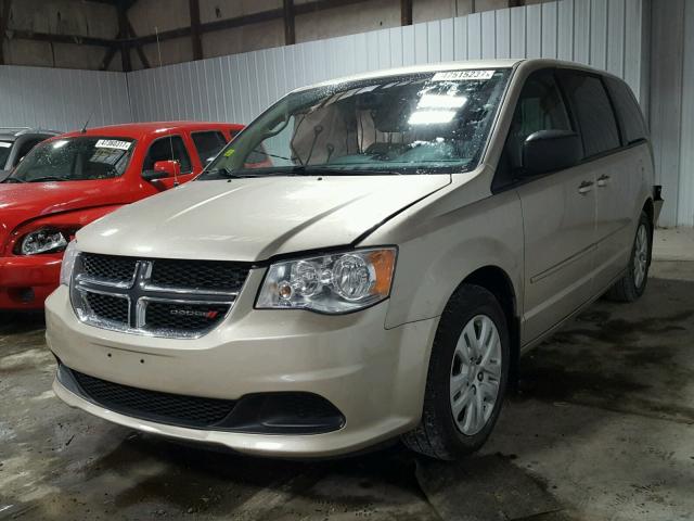 2C4RDGBG5ER449959 - 2014 DODGE GRAND CARA BEIGE photo 2