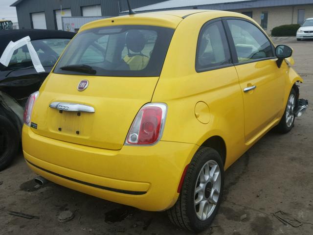 3C3CFFAR1DT546329 - 2013 FIAT 500 POP YELLOW photo 4